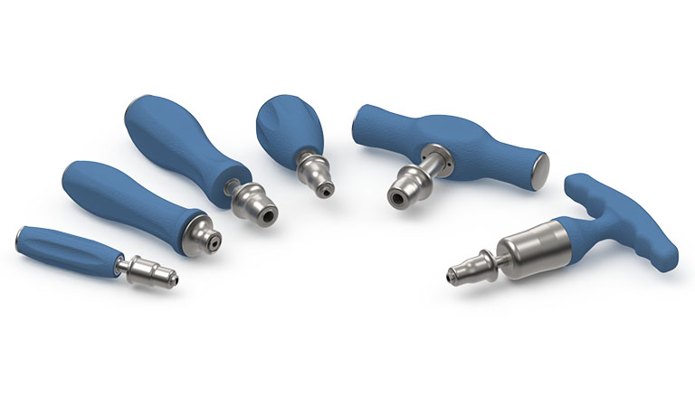 Torque-Limiting Silicone Handles with Couplings